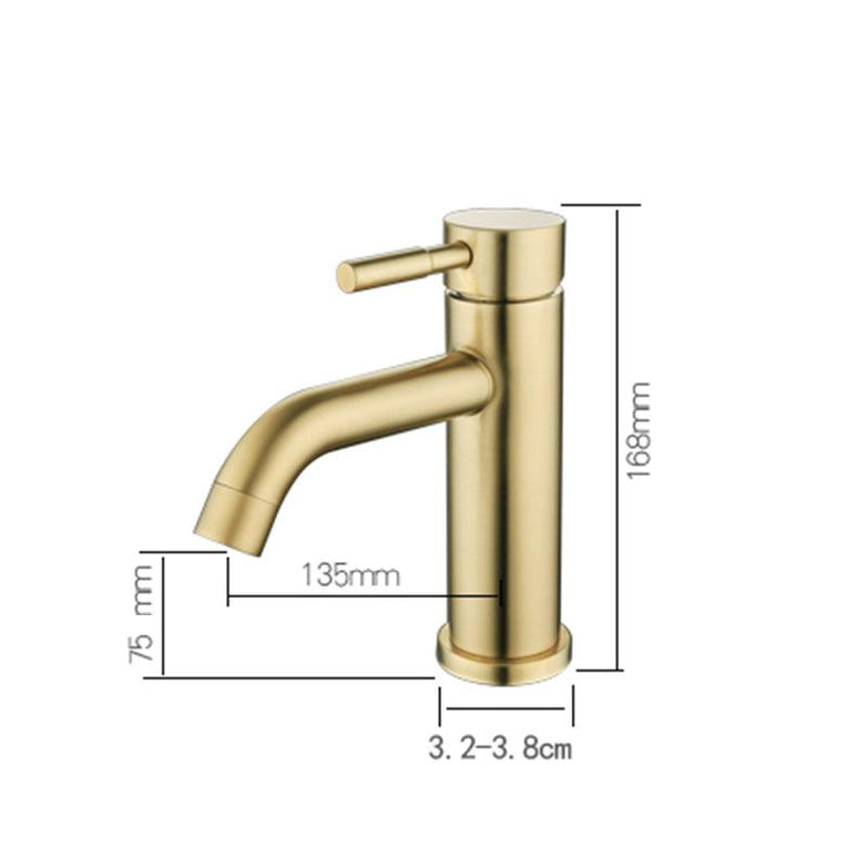 2025 New slim round style basin mount tap low faucet matte black tap mixer spout