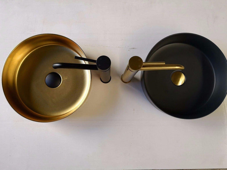 2023 rose gold Matt Black burnished gold high mixer tap faucet slim long spout