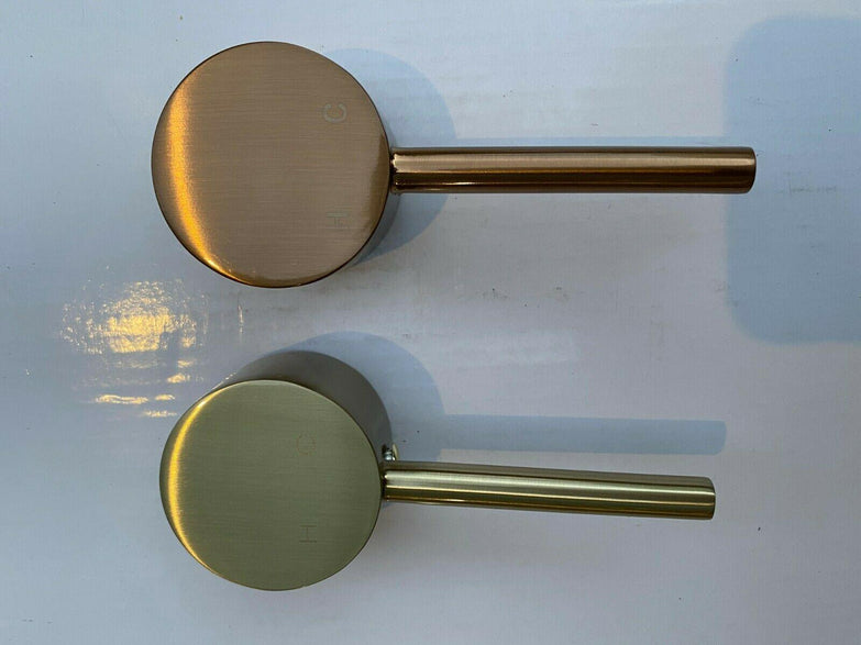 Watermark Brushed rose gold copper shower set 200 mm wall arm deverter hand held