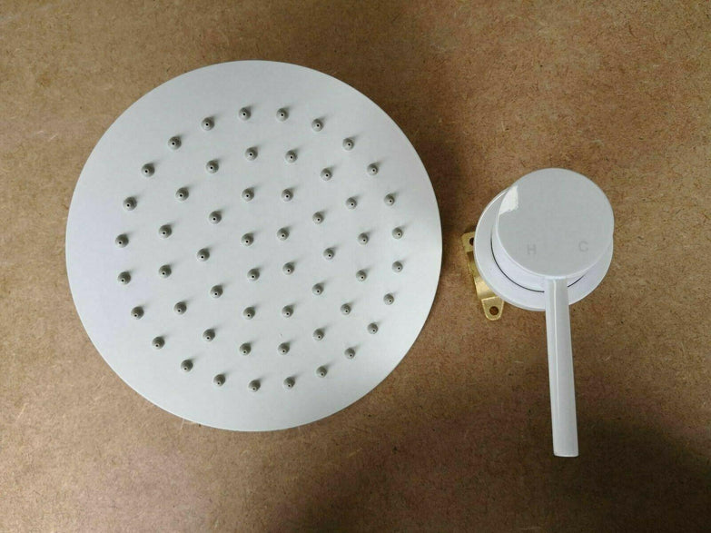 White Progressive Wall Shower Basin Mixer Tap faucet bathroom spout New 2020