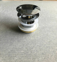 Two of 40 mm Watermark Chrome mushroom pop up plug with OVERFLOW for wash Basin
