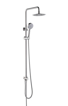 Solid Full Brushed Stainless Steel 304 shower set with diverter suit outdoor 200 mm head sprayer hand held head