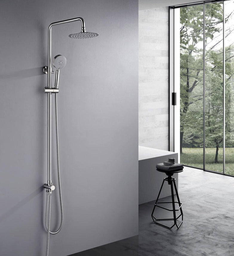 2023 Brushed Gunmetal Solid Stainless Steel 304 made shower set w diverter 200 mm head sprayer hand held head