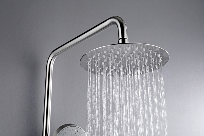 2023 Brushed Brass Gold Solid Stainless Steel 304 made shower set w diverter 200 mm head sprayer hand held head