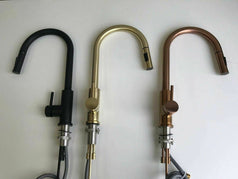 2023 New Matte Black Pull out Kitchen tap stainless steel PVD plated