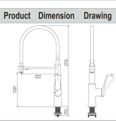 WELS Kitchen Mixer Black Chrome Gold Pull Out Spray 3 way filter Faucet Sink Tap