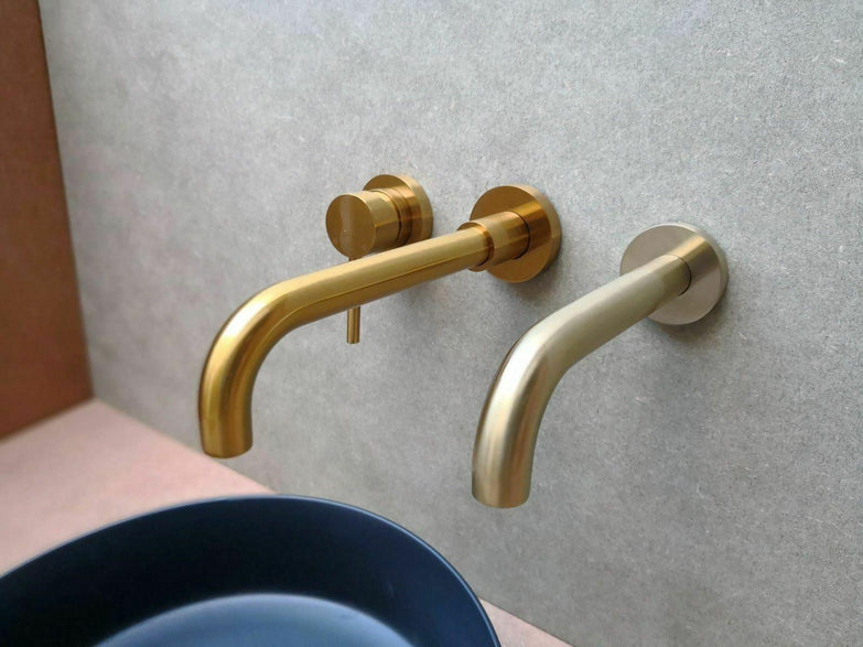 2023 Deep Burnished Gold Brushed mixer WELS WaterMark round taps wall faucet basin