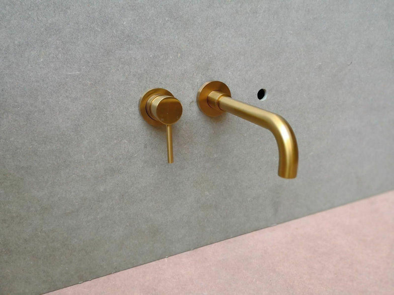 2023 Deep Burnished Gold Brushed mixer WELS WaterMark round taps wall faucet basin