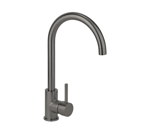 2023 Brushed Solid stainless steel goose neck Swivel Kitchen tap