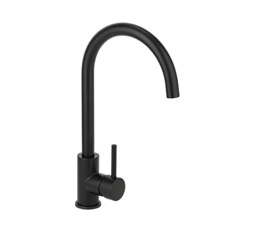 2023 Brushed Solid stainless steel goose neck Swivel Kitchen tap