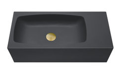 Ultra Modern concrete cement wash basin counter top Wall Hung Square Basin Matt Pink 2022