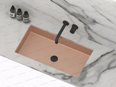 Under mount burnished rose gold brass gold gunmetal black stainless steel basin