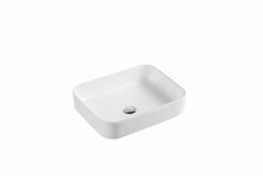 Ultra Modern white basin porcelain ceramic square 500*390*140 mm on top counter