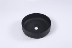 Ultra Modern concrete cement wash basin counter top Matt Dark Grey Round basin 2021