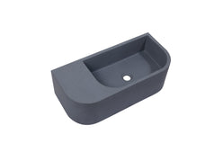 Ultra Modern concrete cement wash basin counter top Wall Hung Basin Matt Dark Grey 2021
