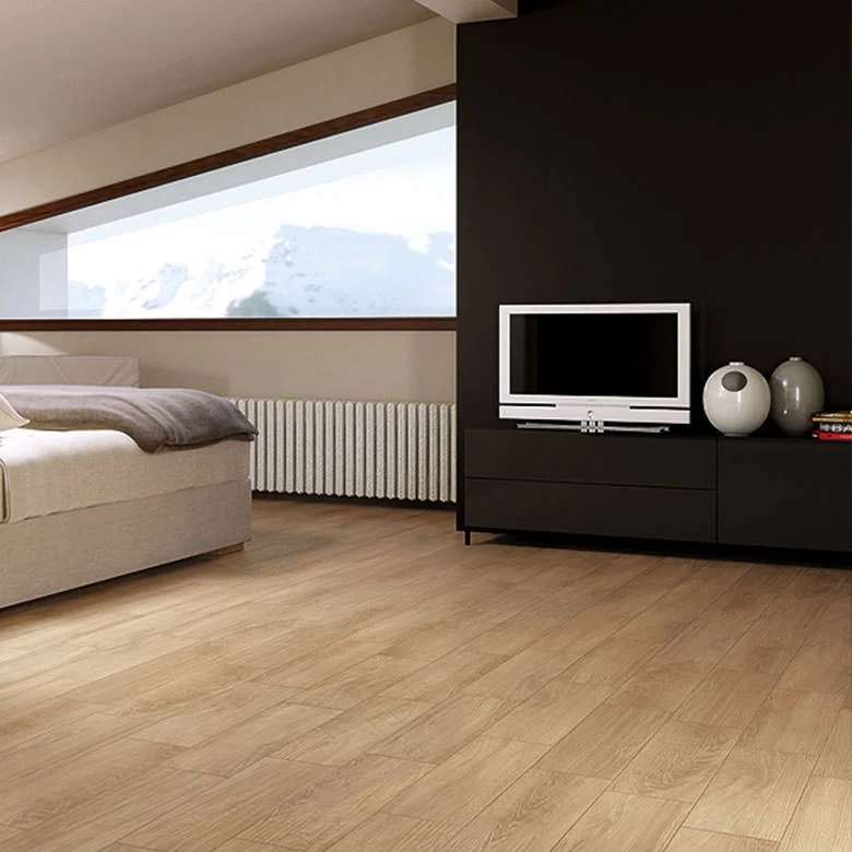 Herringbone European Oak timber flooring in a modern interior design setting.