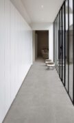 Outdoor tile flooring in modern architectural space