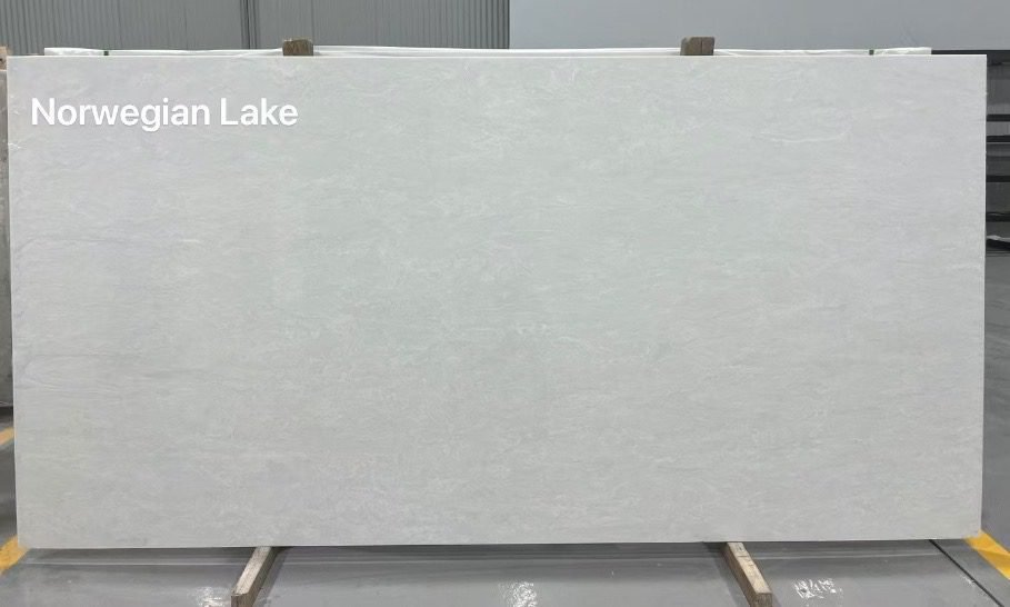 Norwegian Lake premium zero-silica engineered stone slab with subtle veining