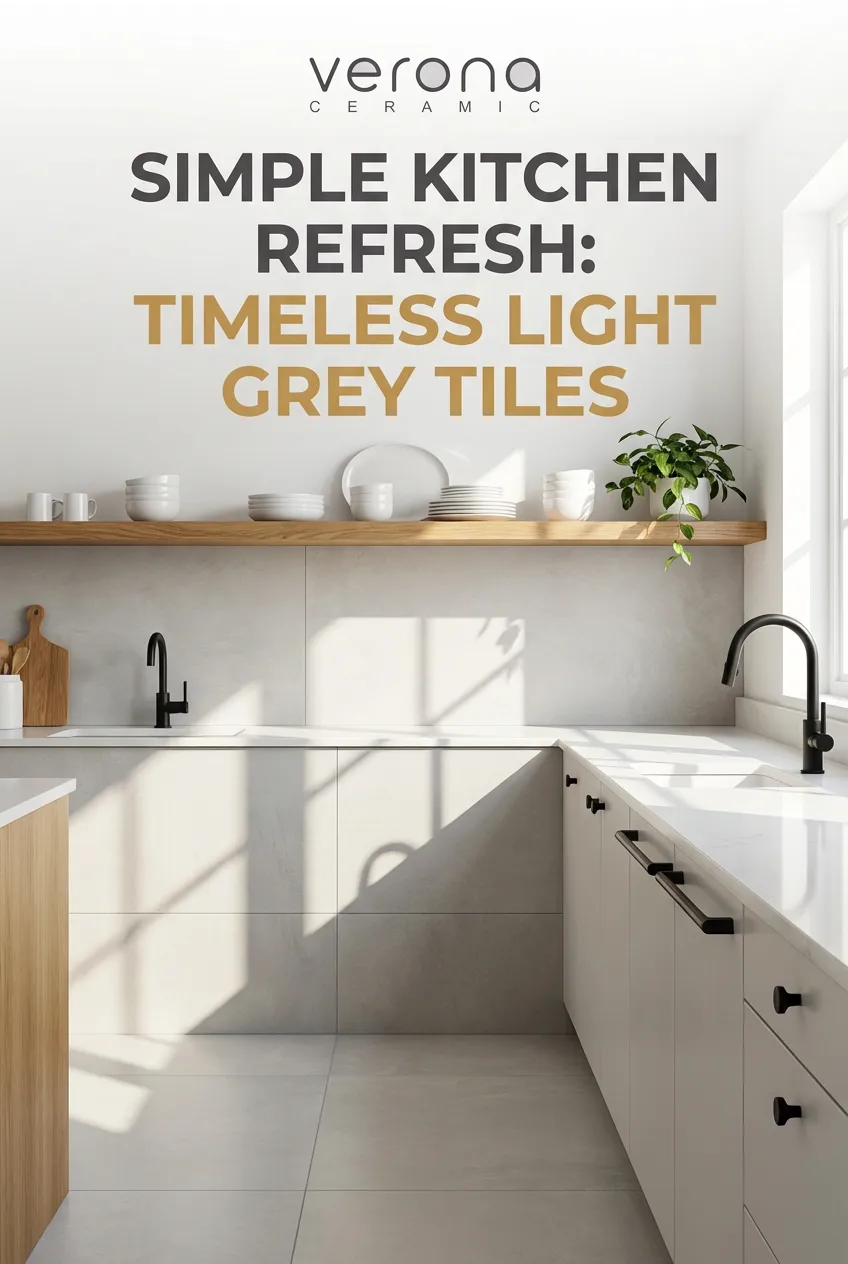 MI6001M Light Grey Cement Look Porcelain Tile - Image 3