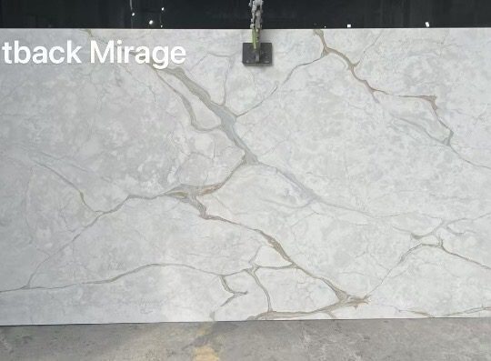 Sky Line engineered stone slab with grey veining, premium zero-silica surface.