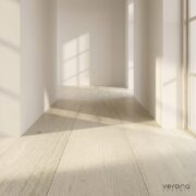 Gardenia European Oak engineered timber flooring with a matt brushed finish and warm taupe tones.