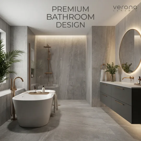 Premium Light Grey Stone Look Tile - WA3601M (300x600mm)