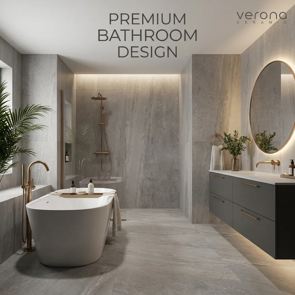 Premium Light Grey Stone Look Tile - WA3601M (300x600mm)