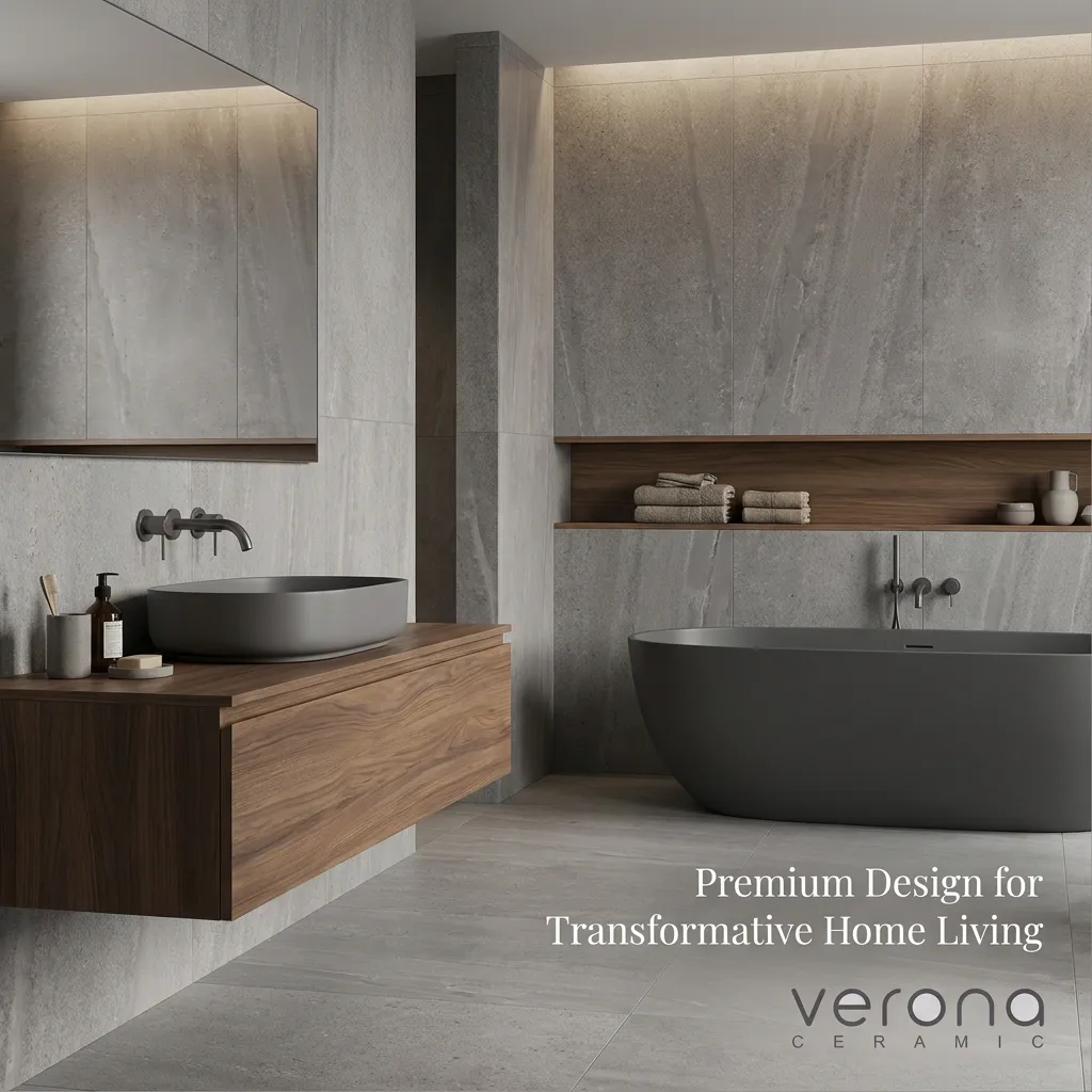 Premium Light Grey Stone Look Tile - WA3601M (300x600mm) - Image 3