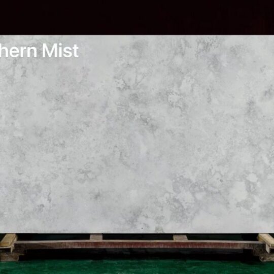Southern Mist engineered stone slab showcasing premium zero-silica surfacing.