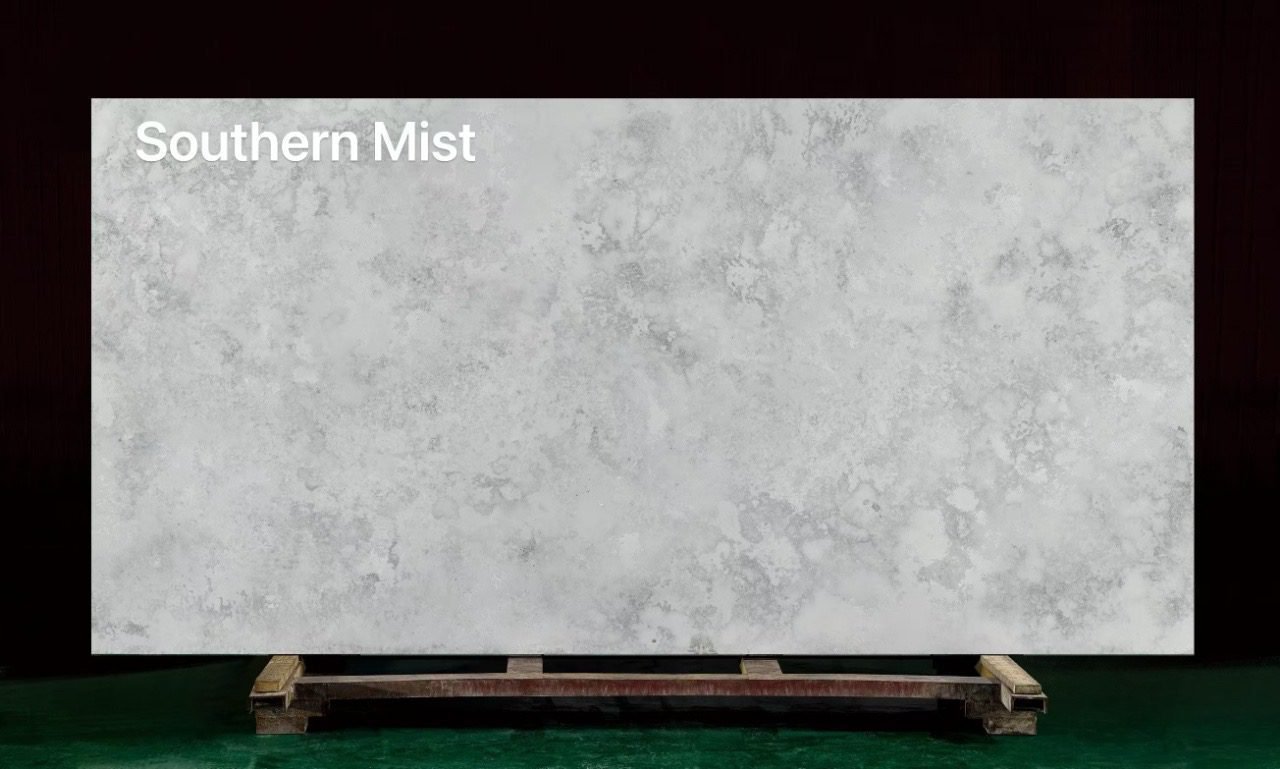 Southern Mist engineered stone slab showcasing premium zero-silica surfacing.