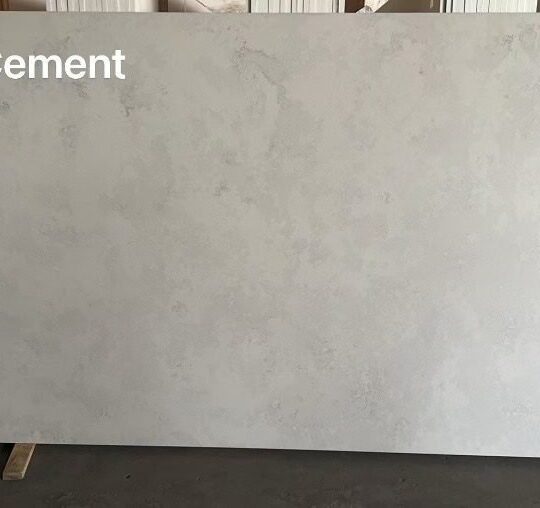 Berlin Cement premium zero-silica engineered stone slab, textured grey surface