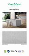 Berlin Cement engineered stone countertop and flooring in modern kitchen design.