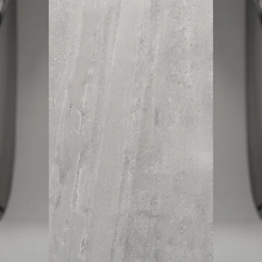 Grey stone look tile texture and pattern showcasing premium tile options.