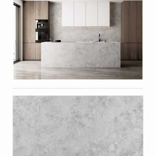 Southern Mist engineered stone: premium zero-silica surfacing for kitchen and bathroom design.