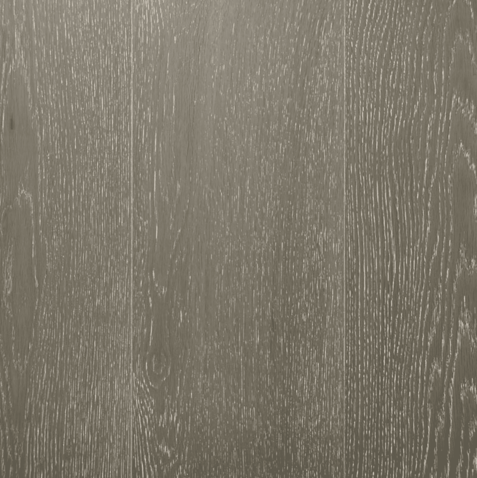 Close-up of Koala Premium European Oak engineered flooring with grey-taupe palette and visible white grain patterns.