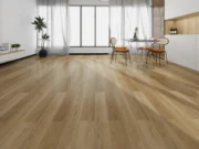 Gardenia European Oak engineered timber flooring with a matt brushed finish in a modern interior setting.