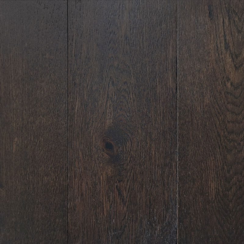 TIM TAM Premium Engineered European Oak flooring sample showcasing rich espresso tones