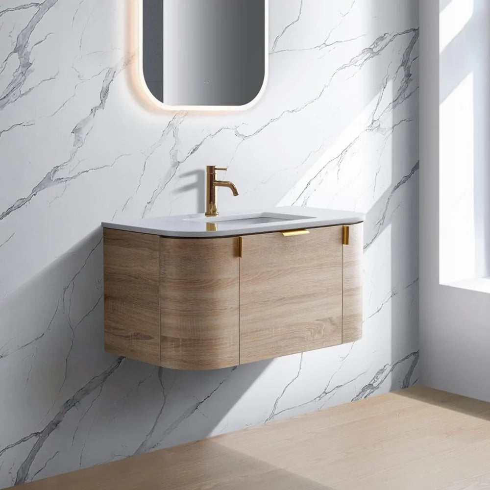 Plateau Collection — Wall Hung Vanity with Flat Stone Top - Image 3