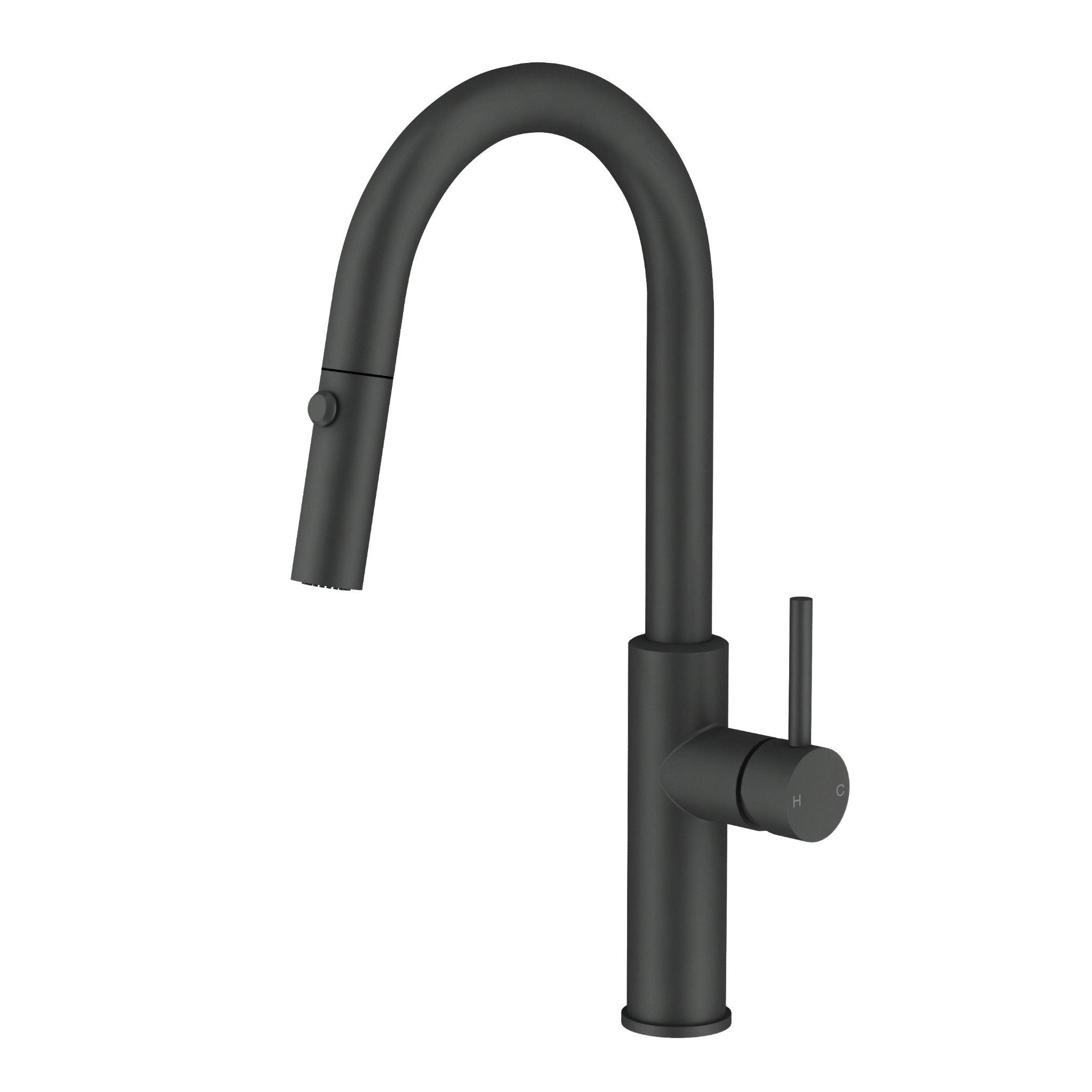 Luana Interiors - Kitchen Laundry Sink Mixer in Matte Black (Swivel & Pull Out)