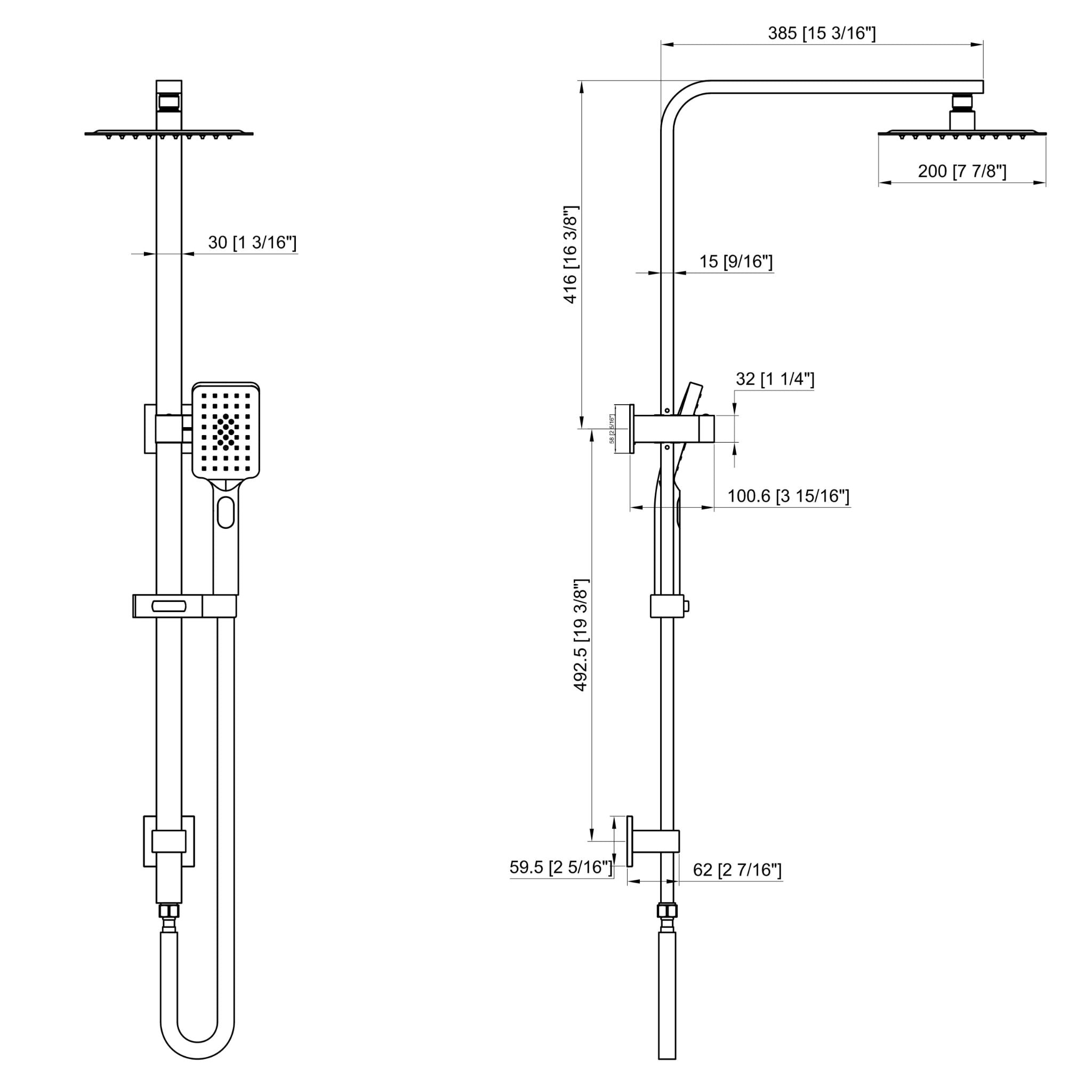 Modern Chrome 6-Piece Bathroom Hardware Package – Shower Column, Basin Mixer, Basin & Accessories Set - Image 3