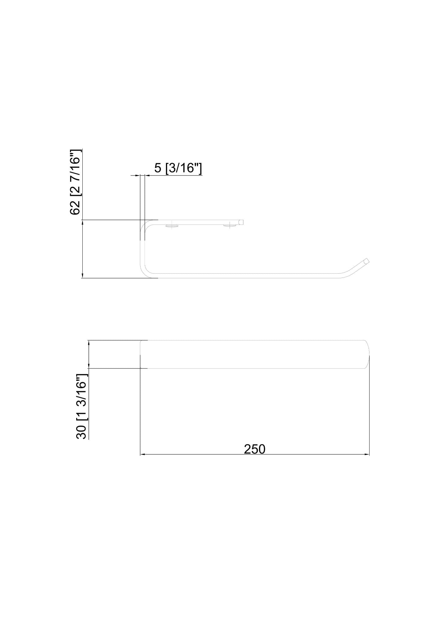 Minimalist bathroom accessory - Robe Hook/Toilet Paper holder/Towel Ring/Towel Rail - Image 5