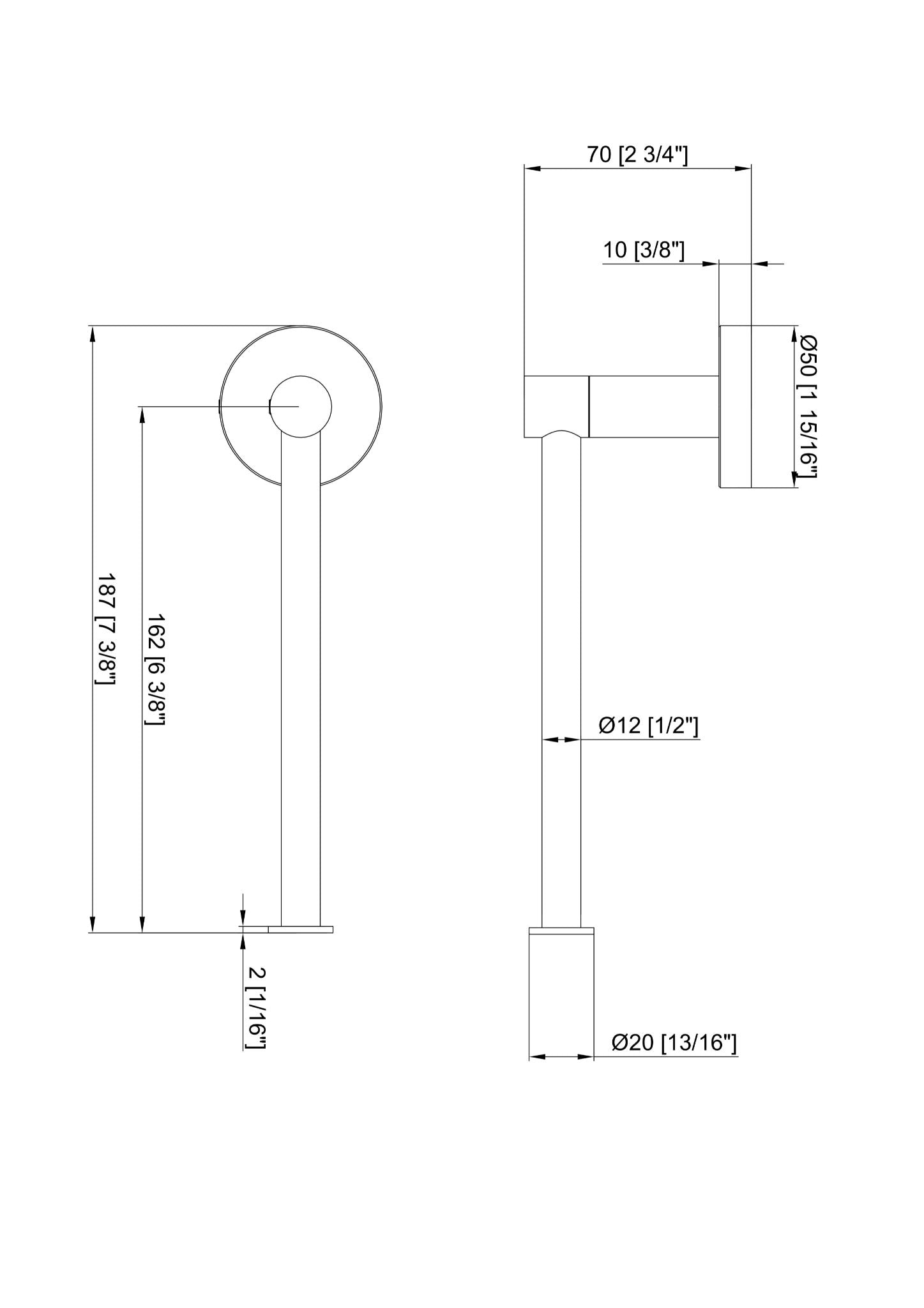 Round bathroom accessory - Robe Hook/Toilet Paper holder/Towel Ring/Towel Rail - Image 3