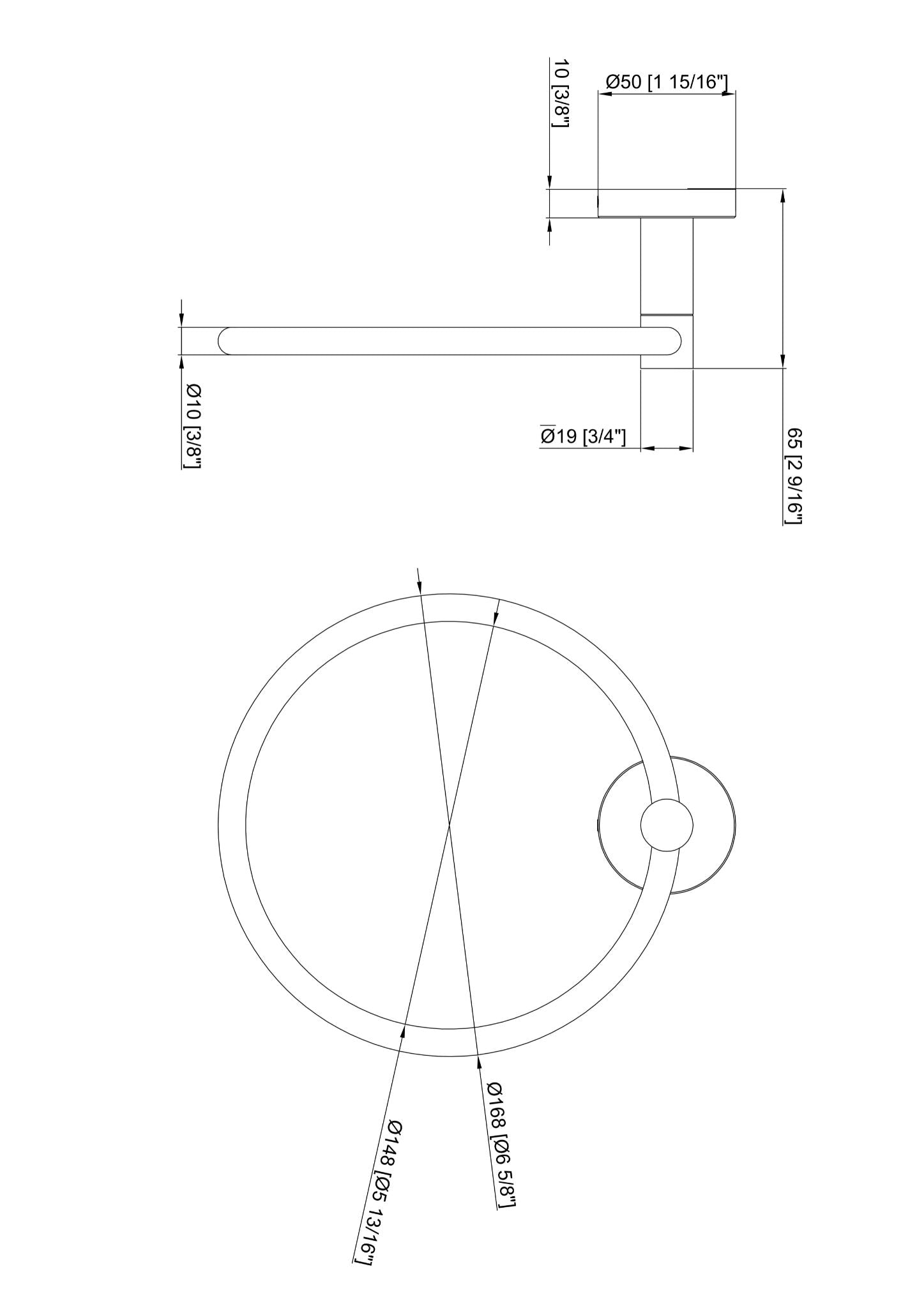 Round bathroom accessory - Robe Hook/Toilet Paper holder/Towel Ring/Towel Rail - Image 5
