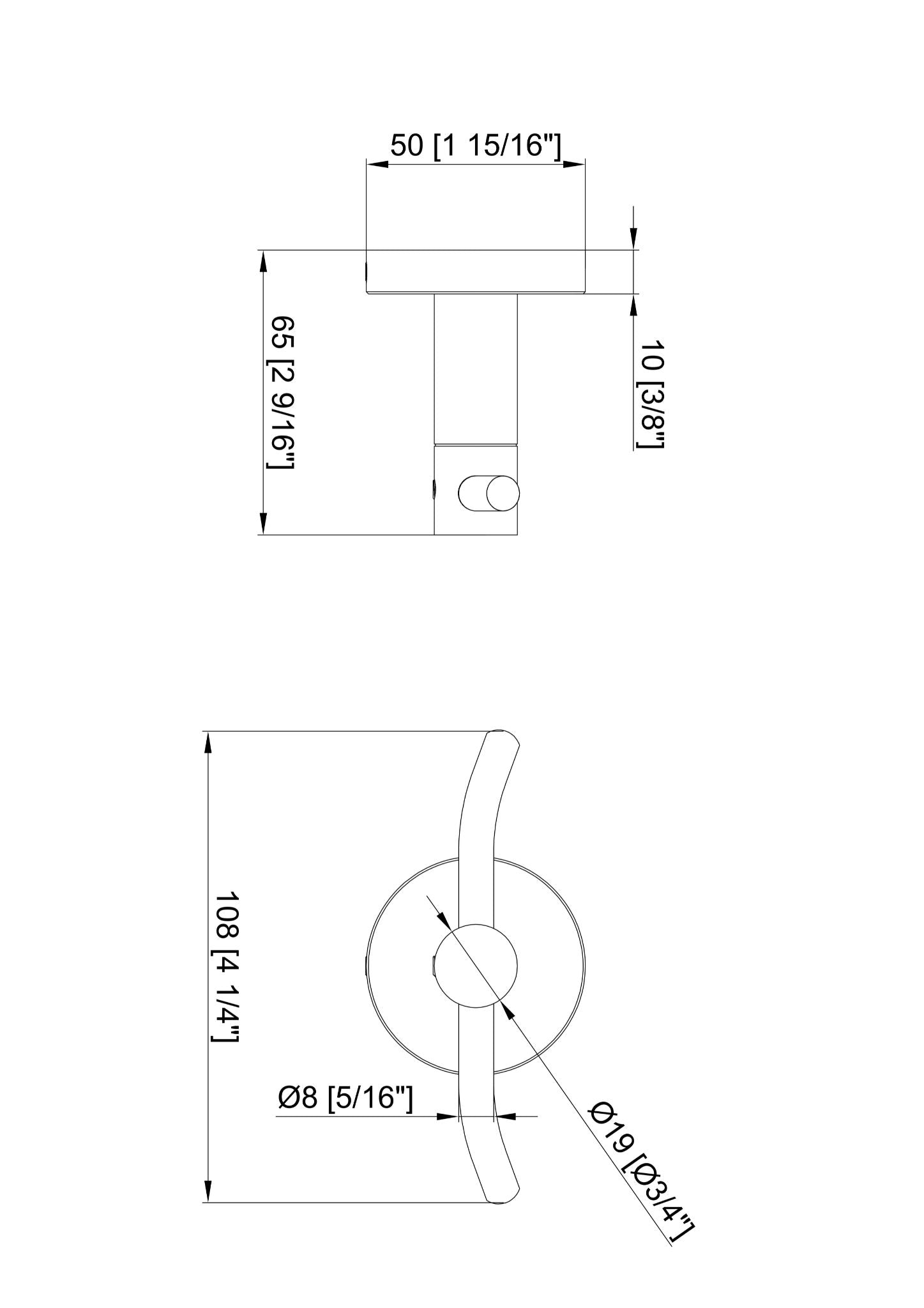 Round bathroom accessory - Robe Hook/Toilet Paper holder/Towel Ring/Towel Rail - Image 7