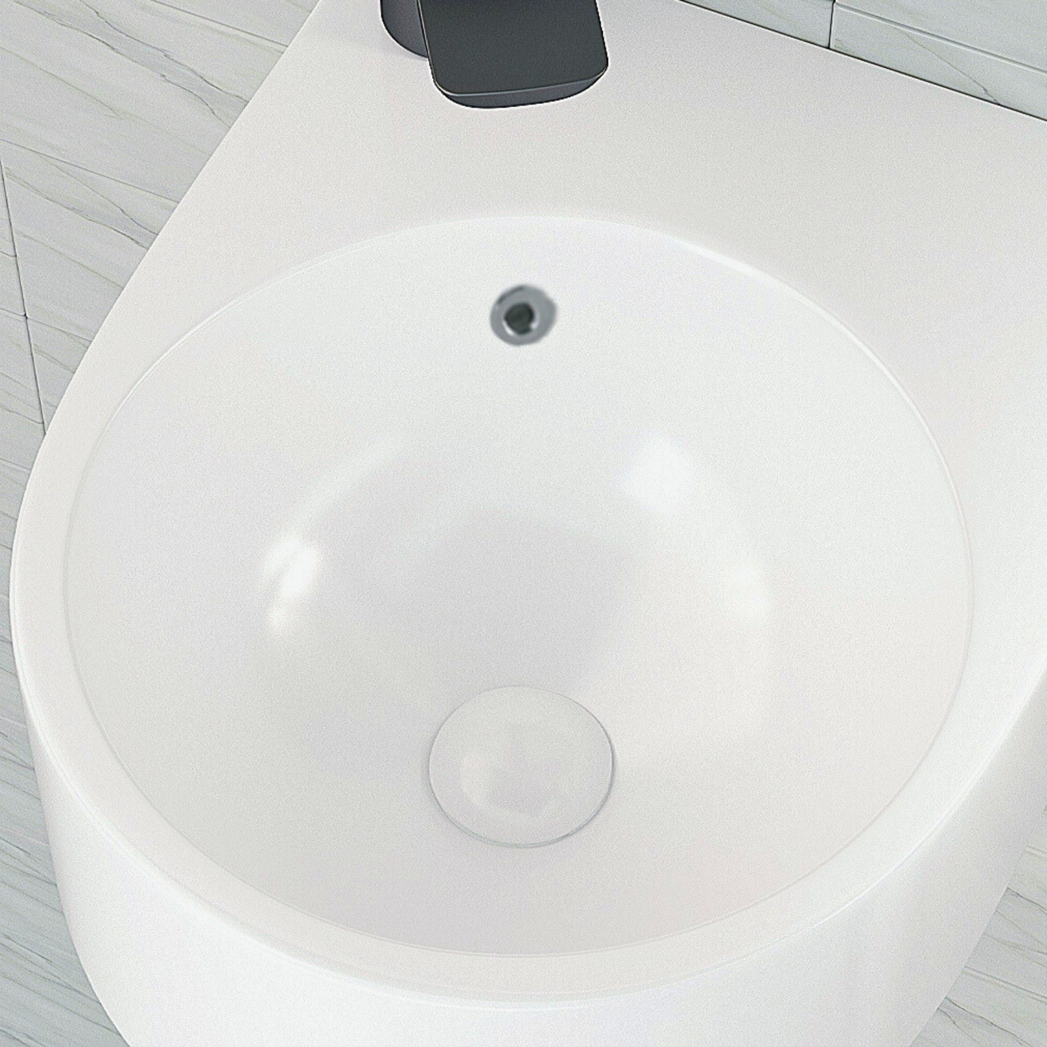 Luana Interiors - Wall Hung Basin One Tap Hole (280x345x125) - Image 3