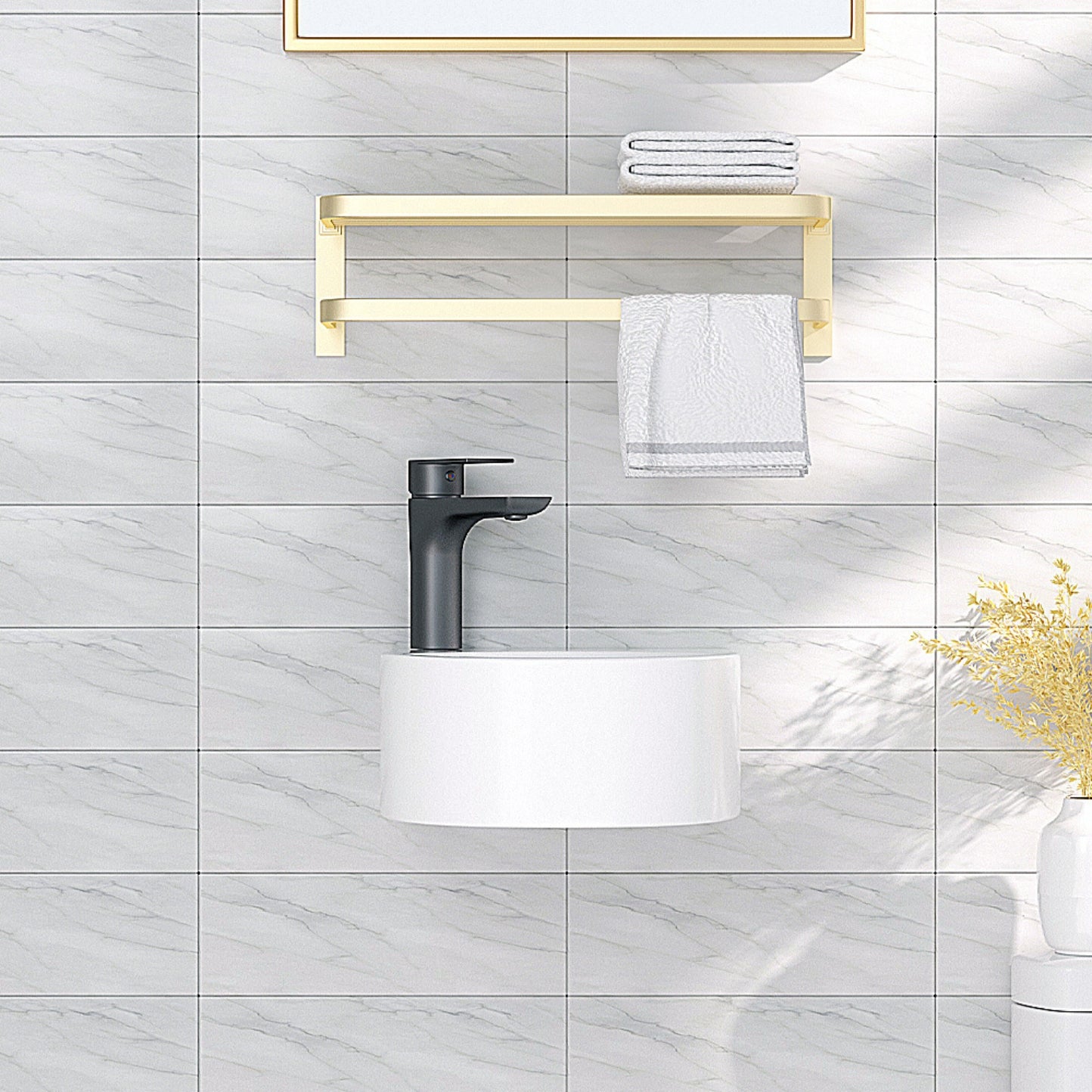 Luana Interiors - Wall Hung Basin One Tap Hole (280x345x125) - Image 4