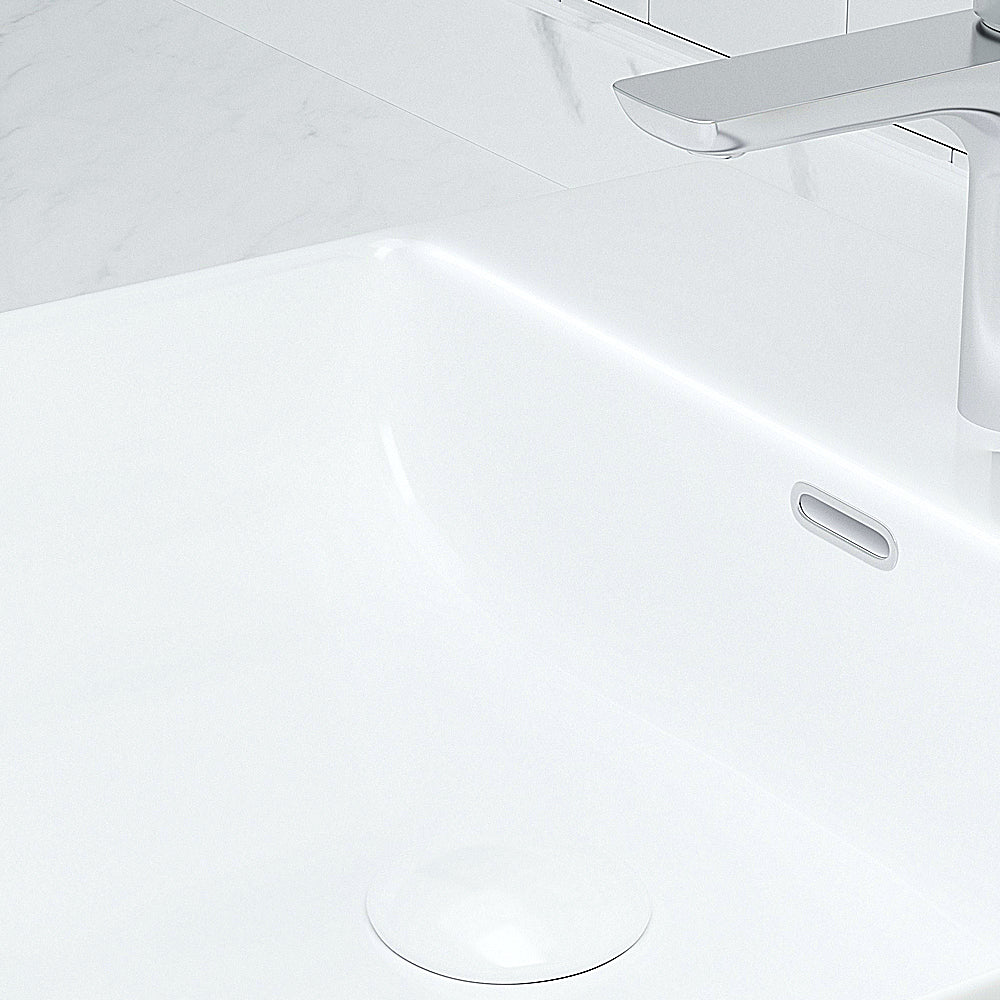 Luana Interiors - Semi Recessed Basin One Tap Hole with Over Flow (420x420x130) - Image 3
