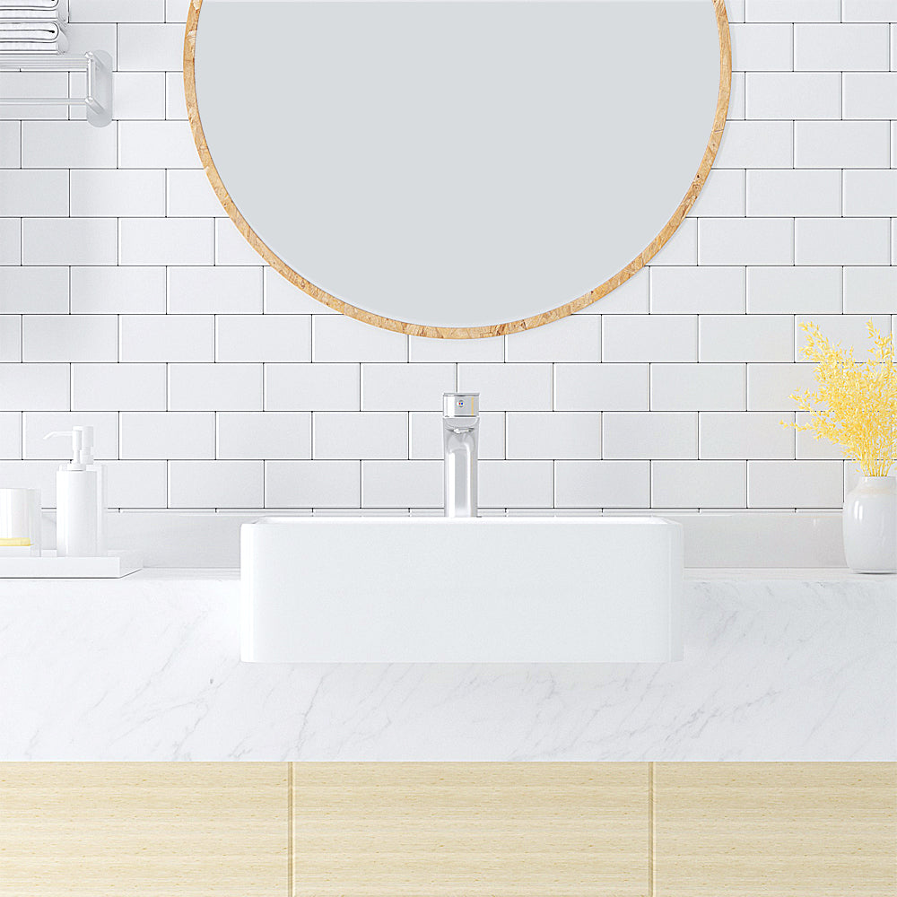 Luana Interiors - Semi Recessed Basin One Tap Hole with Over Flow (420x420x130) - Image 4