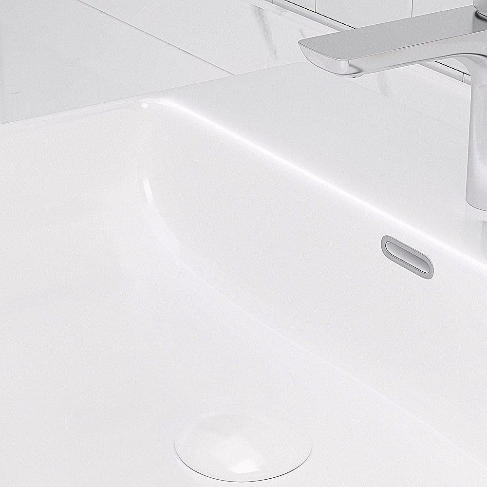 Luana Interiors - Semi Recessed Basin One Tap Hole with Over Flow (500x420x130) - Image 3