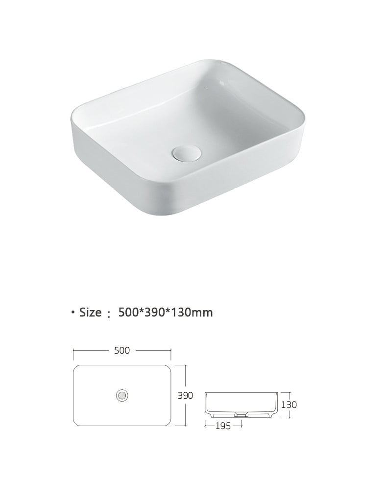 Luana Interiors - Counter Top Basin (500x390x130) - Image 5
